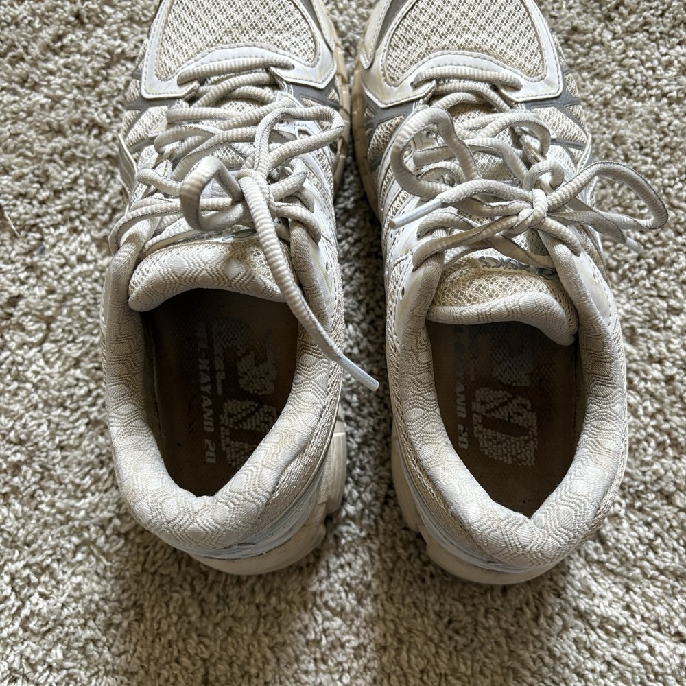 Men's 8.5 ASICS Gel Kayano 20 Cream Pure Silver Lace Up Sneakers - Picture 6 of 8